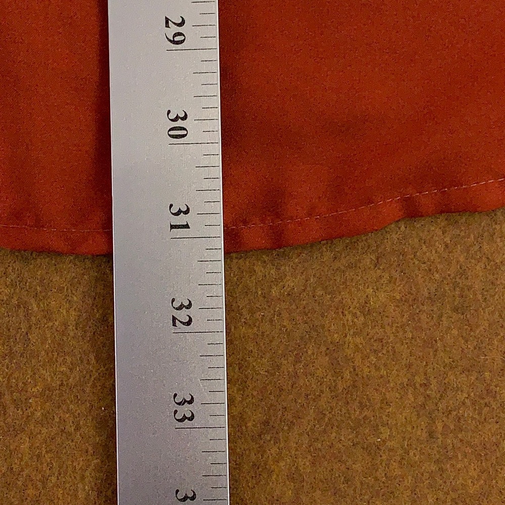 Anthropologie Womens Medium Rust Orange Floral Button Up Long Sleeve Tunic Top - Picture 12 of 13